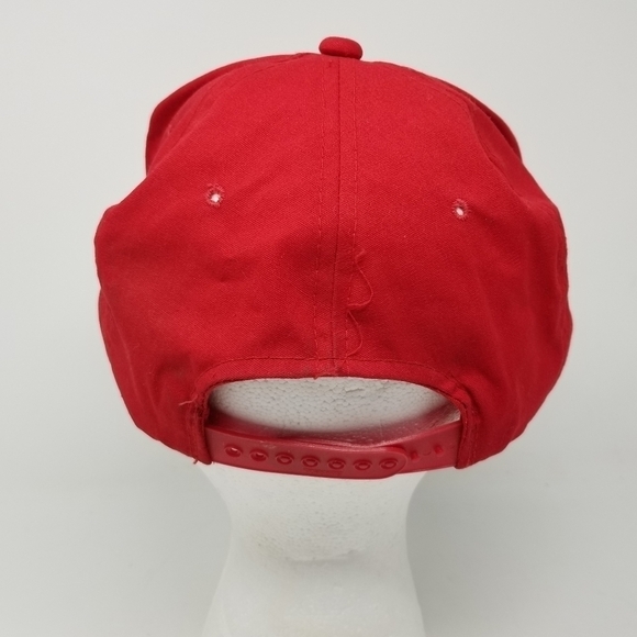 Vintage Grondin Snapback Trucker Hat Rope Patch Mesh Maine Construction Red - Picture 11 of 13